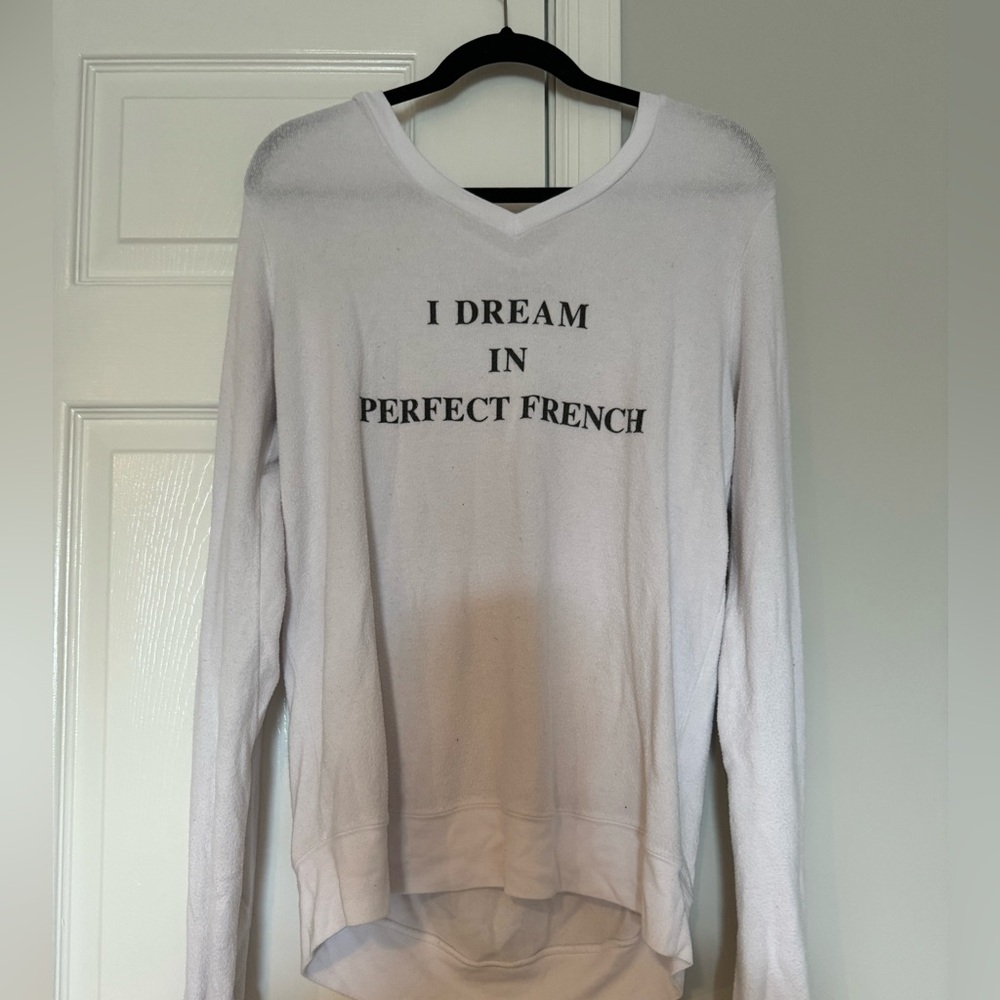 Wildfox I Dream In Perfect French Long Sleeve Top